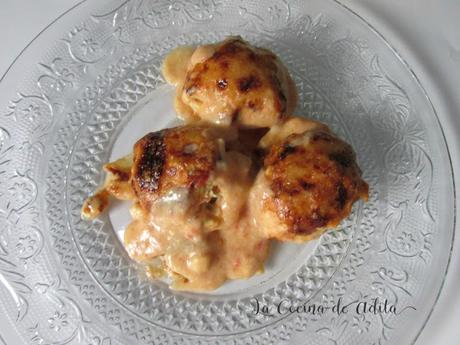 Huevos rellenos a la bella Aurora Huevos rellenos a la bella Aurora