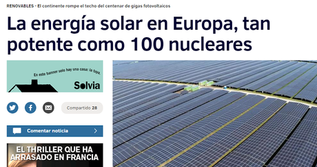 ESPAÑA NO SIGUE EL RITMO EUROPEO Y DESAPROVECHA SU POTENCIAL DE ENERGÍA SOLAR
