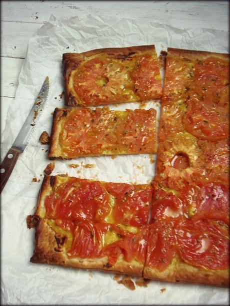 Tarta salada de tomates (de la huerta)