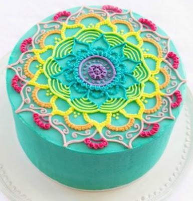 7 pasteles con diseño de Mandala , preciosos