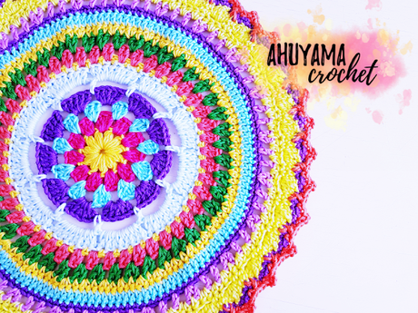 Mandala tamaño grande a crochet vídeo tutorial