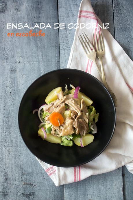 Ensalada de codorniz en escabeche