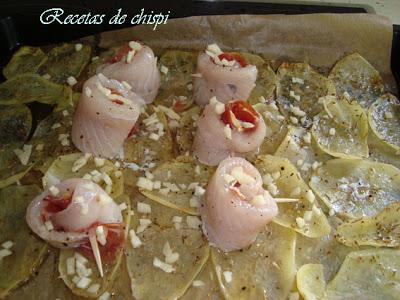 ROLLITOS DE GALLO AL HORNO