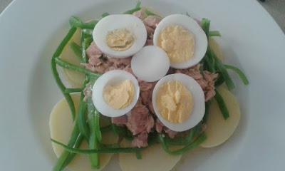 Ensalada templada con vinagreta de pistachos Ensalada templada con vinagreta de pistachos
