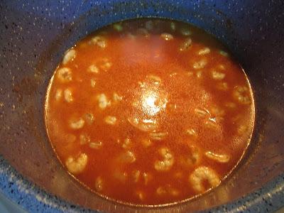 Garbanzos con gambas y arroz olla GM