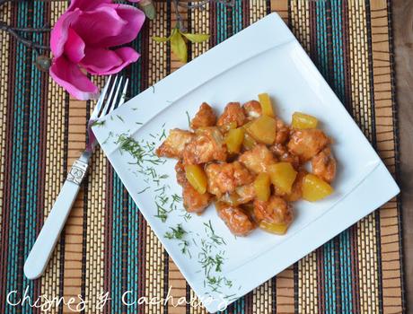 Pollo con Piña estilo chino Pollo con Piña estilo chino