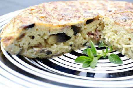 Tortilla de spaghetti, champiñones y jamón cocido tortilla-de-spaghetti-champinones-jamon-cocido-12