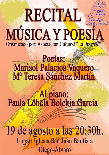 Recital de piano y poesía en Diego Álvaro (Ávila)