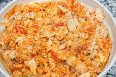 Arroz fit expres en Thermomix con tomate, atún y huevo Arroz fit expres en Thermomix con tomate, atún y huevo