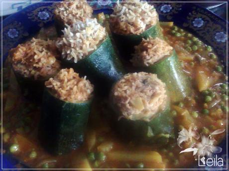 Calabacines rellenos - Dolma de calabacin