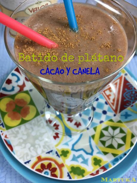 Batido De Plátano, Cacao Y Canela