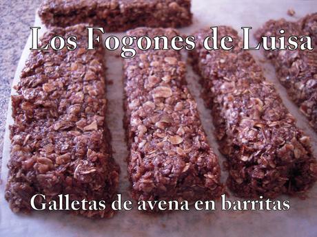 BARRITAS DE AVENA CON TOQUE DE CHOCOLATE