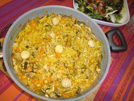 Arroz de Otoño de setas y castañas