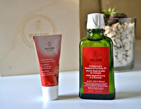 Productos Weleda Aceite Corporal Regenerador de Granada y la Crema de Día Reafirmante de Granada