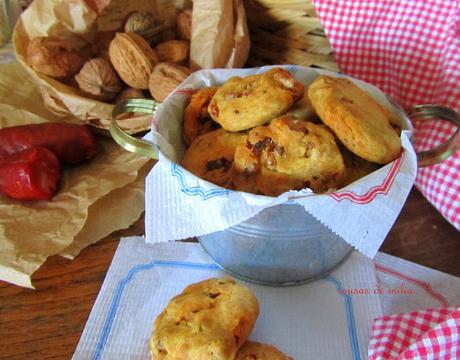 Cookies con chorizo y nueces Cookies con chorizo y nueces