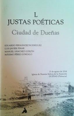 L Justas Poéticas Ciudad de Dueñas (y 2): Luis Javier Pinar: