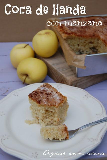 Coca de llanda con manzana Coca de llanda con manzana
