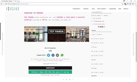 Isigano: sorteos gratis de productos de los comercios de tu zona isigano02