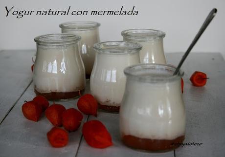 Yogur natural con mermelada