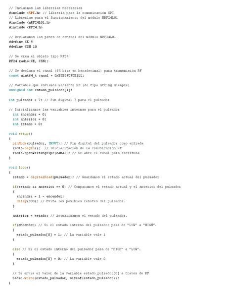 Comunicación unidireccional entre Arduinos con módulos NRF24L01