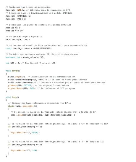 Comunicación unidireccional entre Arduinos con módulos NRF24L01