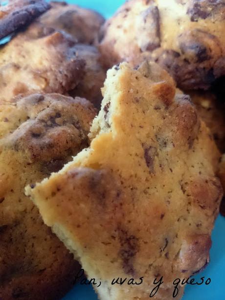 Cookies de tres chocolates Cookies de tres chocolates