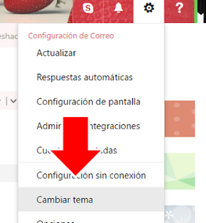 temas en correo outlook 2016