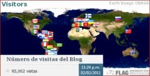 Visitas del Blog 2 de febrero de 2011: ¡1er Aniversario de “Biblioteca de Investigaciones”!