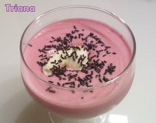 Mousse con fresones de Palos Mousse con fresones de Palos