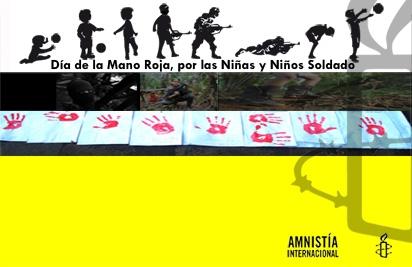 UNA MANO ROJA CONTRA EL USO DE NIÑOS Y NIÑAS SOLDADO EN COLOMBIA