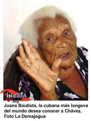 Una cubana, la mujer más longeva del mundo desea conocer personalmente a Chávez (+ video)