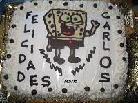 Tarta de Bob esponja cumpleaños de Carlos Tarta de Bob esponja cumpleaños de Carlos