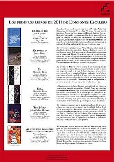 Ediciones Escalera: primeros libros de 2011 Ediciones Escalera: primeros libros de 2011