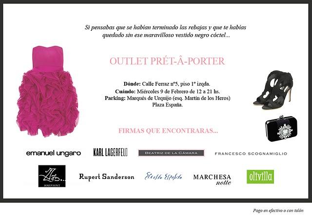 UN OUTLET MUY ESPECIAL sólo HOY 9 de FEBRERO UN OUTLET MUY ESPECIAL sólo HOY 9 de FEBRERO