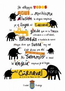 Cartel Carnaval del Toro Entroido de Verín, Carnaval del Toro y Carnaval de Aguilas