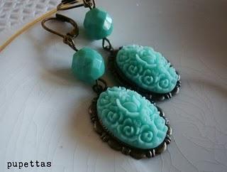 PENDIENTES BOUQUET VERDES