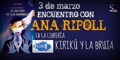 Encuentro con Ana Ripoll en la librería Kirikú y la Bruja