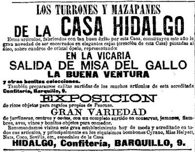 La Confitería Hidalgo de la calle Barquillo. 