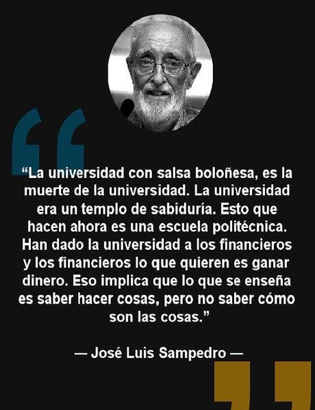 CITA: La sabiduría es el arte de vivir (Jose Luis Sampedro)