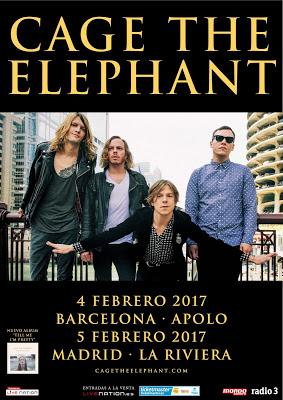 Cage The Elephant en Barcelona y Madrid en febrero de 2017