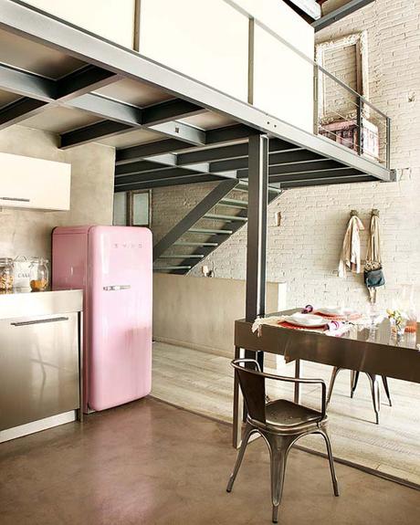 smeg pink refrigerator