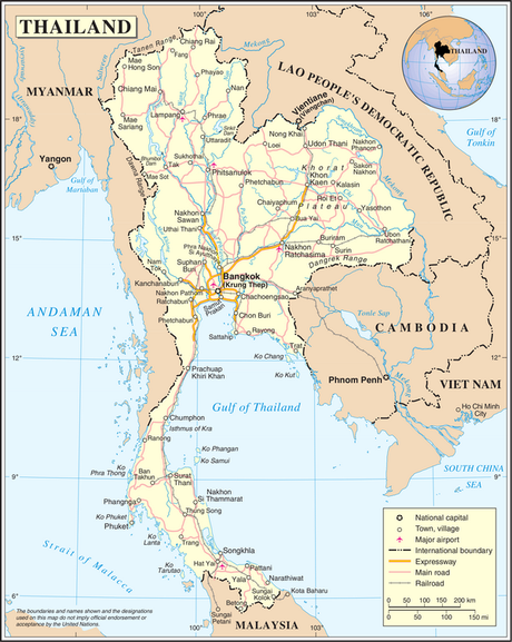 Mapas de Tailandia Mapa de Tailandia