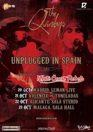 WHITE COAST REBELS ACOMPAÑARÁN A THE QUIREBOYS EN SU GIRA UNPLUGGED ESPAÑOLA | PROMOTORA KIVENTS The Quireboys Spain tour