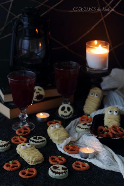 Halloween treats: calabaza, jack skellington y momia