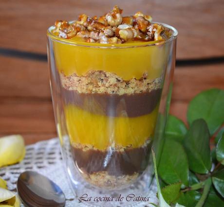 Triffle de mango y chocolate Triffle de mango y chocolate