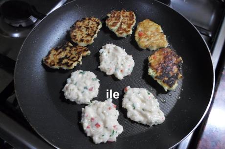 Cakes de arroz y verduras