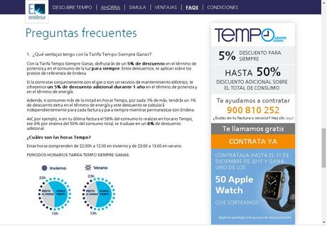 La nueva factura por tarificación horaria Endesa Tempo. Preguntas frecuentes