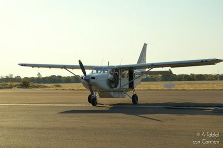 Safari en Botswana, Sobrevolando el Delta del Okavango