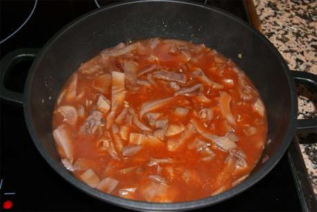 receta de setas estofadas con tomate paso 3