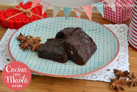 brownie de chocolate, brownies, sin lactosa, alergia a la proteína de la leche, postre para alérgicos, fácil, rápida, receta casera, cocina con marta